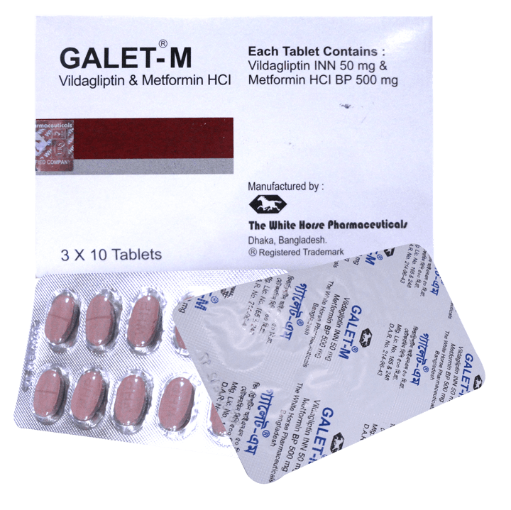 Galet-M 500mg+50mg Tablet