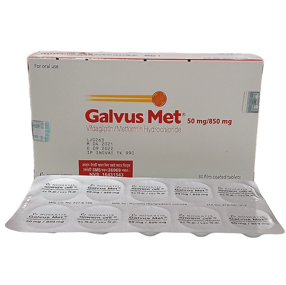 Galvus-Met 850mg+50mg Tablet